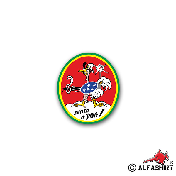 Aufkleber/Sticker 1st Fighter Group of the Brazilian Air Force Badge 6x7cm A2183