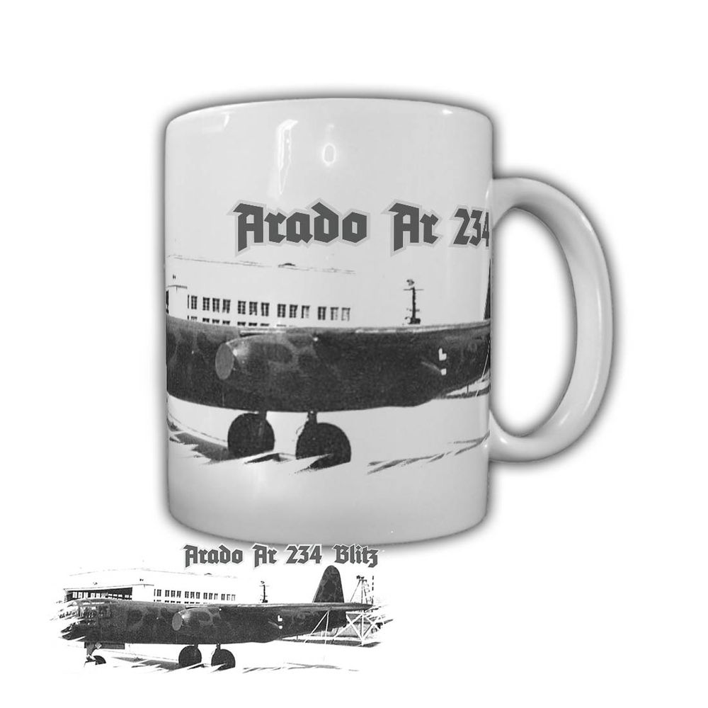 Arado Ar 234 Blitz Tasse Bomber Stahlgetriene  Aufklärerflugzeug #30018