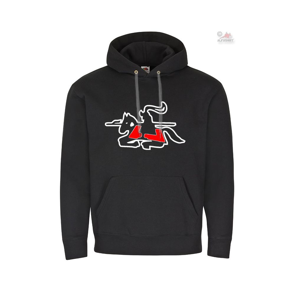 sPzAbt 505 Schwere Panzer Abteilung Schwarzer Ritter Turm Textil Hoodie #27856