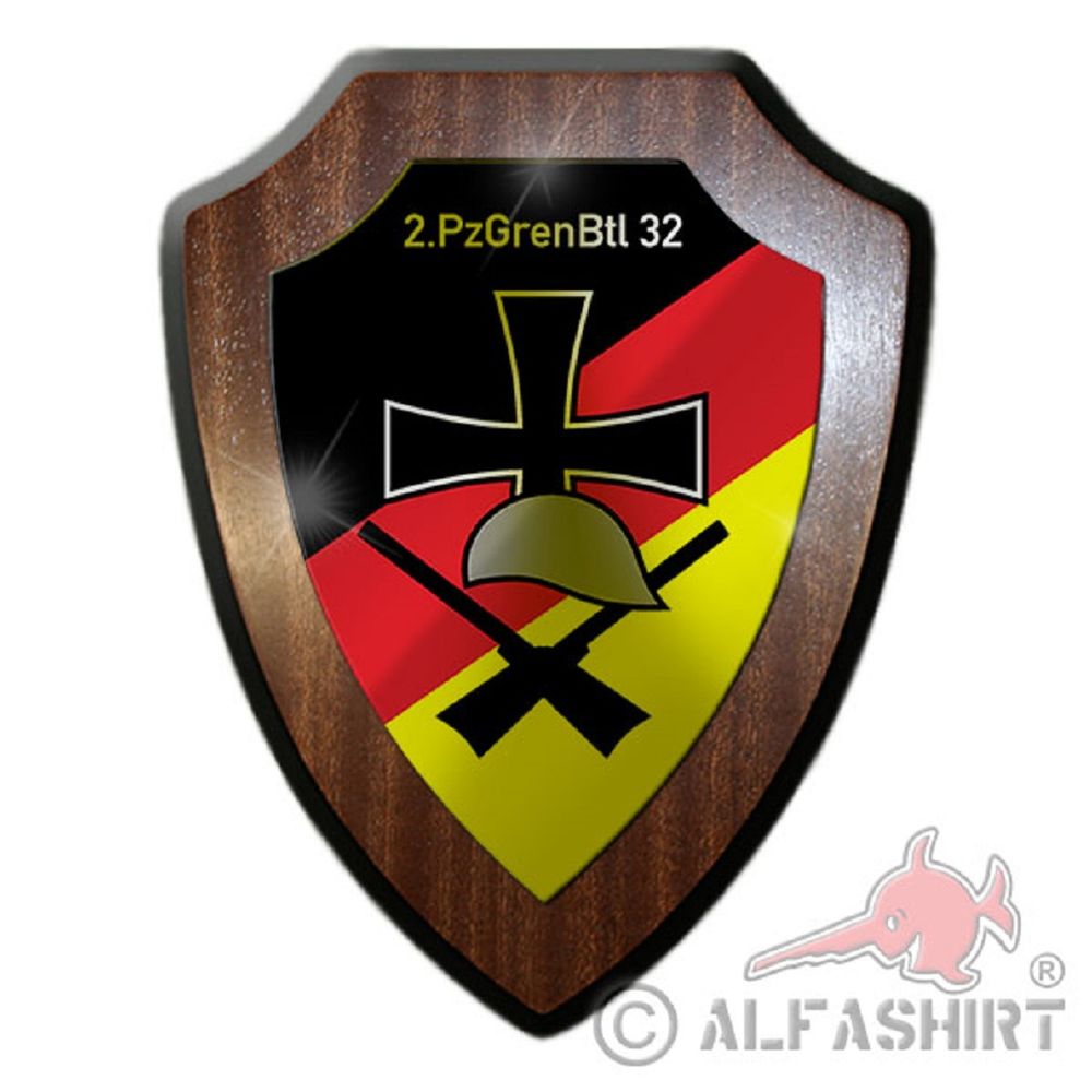 Heraldic shield - 2 PzGrenBtl 32 tank grenadier battalion Bundeswehr # 19454