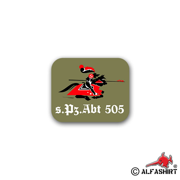 Sticker sPzAbt 505 heavy tank division battle tank 8x7cm A2634