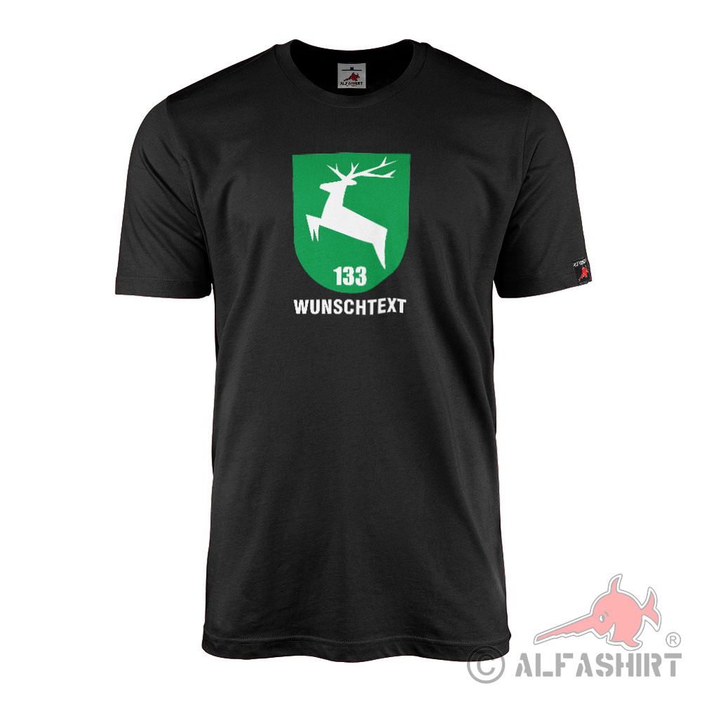 T-Shirt schwarz personalisiert PzGrenBtl Panzergrenadierbataillon 133 #42581