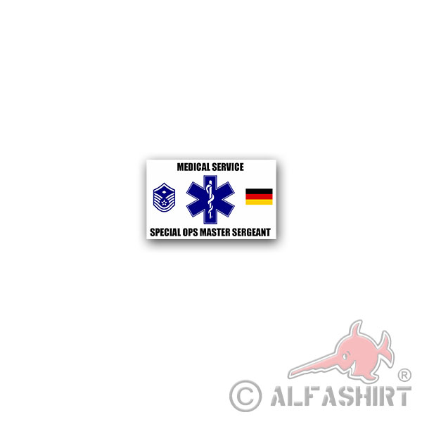 Medical Service Special Ops Master Sergeant Sticker Sticker MSG 11x7cm # A3595