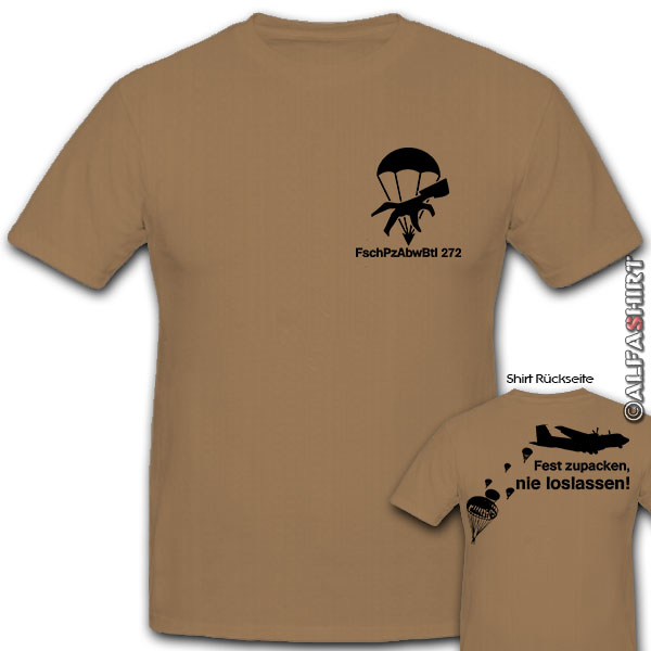 FschPzAbwBtl 272 Bundeswehr Fallschirmpanzerabwehrbataillon 272 - T Shirt #11212