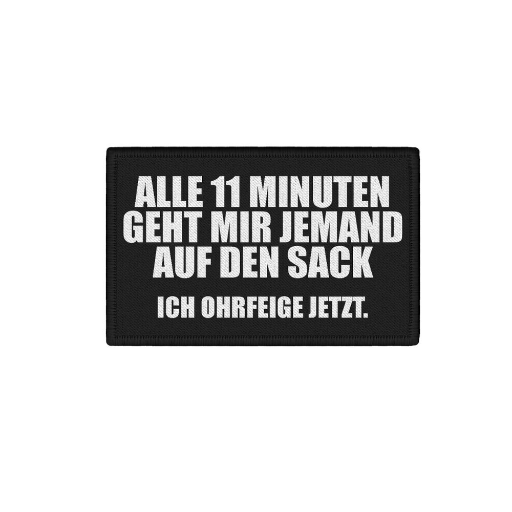 Patch Every 11 minutes someone hits me in the sack Face Slapping Fun 7.5x4.5cm # 34304