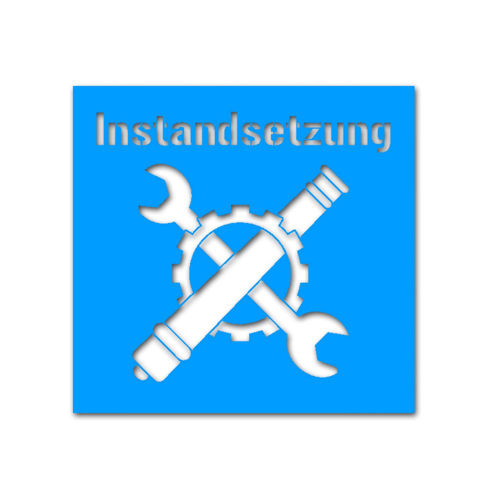 Instandsetzung Lackierschablonen Aufkleber Stencil Bundeswehr 45x42cm A5295