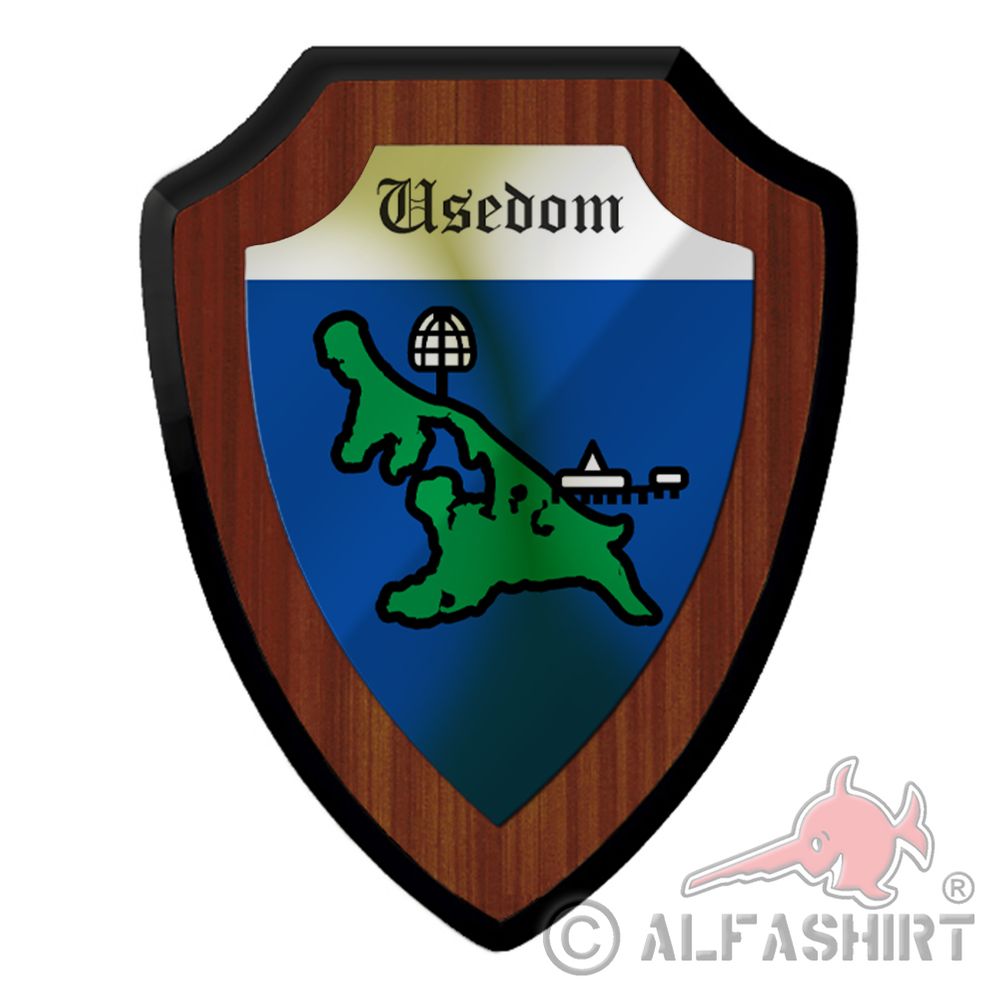 Coat of arms shield Usedom Uznam Pomeranian Bay Baltic Sea # 42048