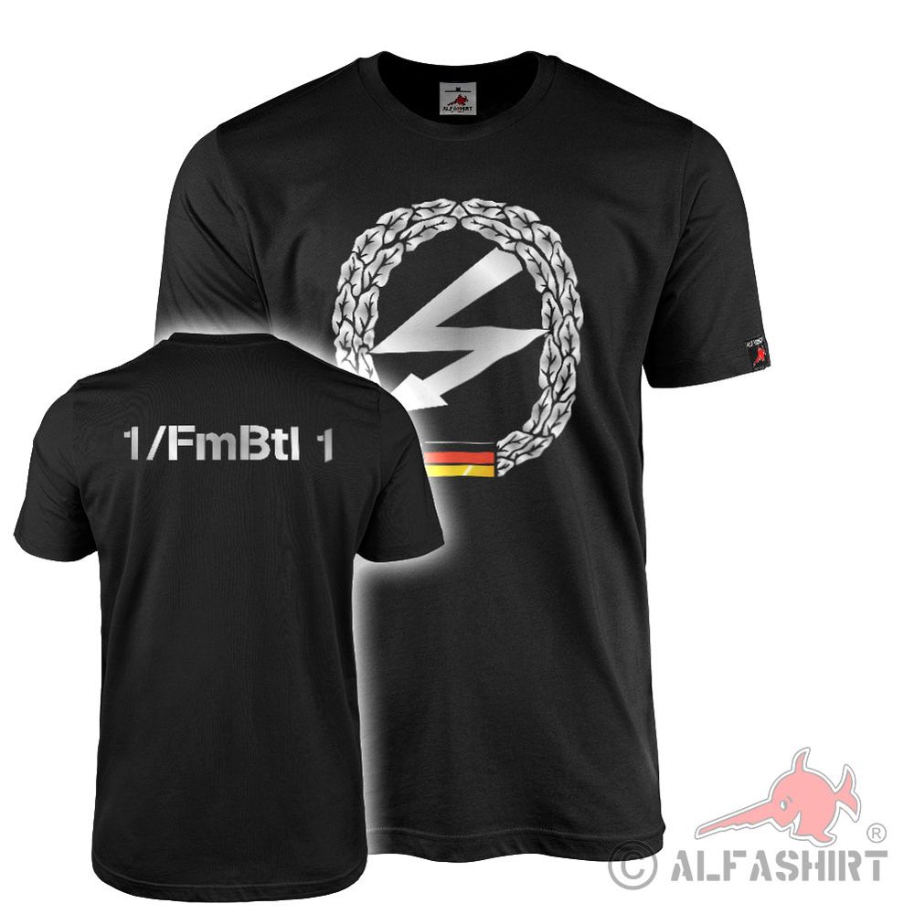T-Shirt 1 Kompanie FmBtl Fernmeldebataillon 1 Barettabzeichen #43490