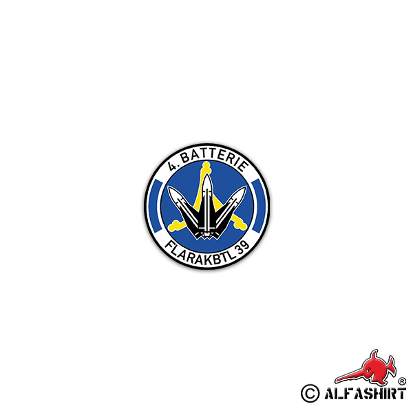 Sticker 4 Batterie FlaRakBtl 39 Kampfbatterie Luftwaffe 7x7cm A2517