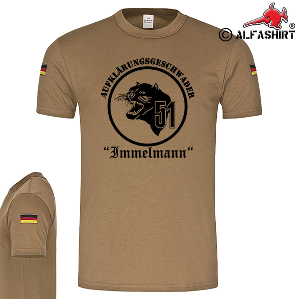 AG 51 Reconnaissance Squadron Immelmann Coat of Arms BW original tropical shirt # 15319