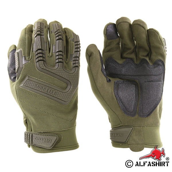 Tactical field gloves Commando olive biker protection with protectors # 16070