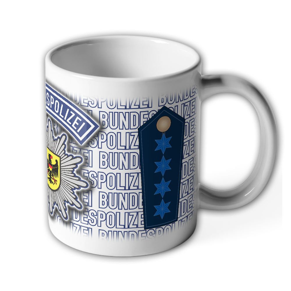 Polizeihauptmeister Bundespolizei BPOL Schulterklappe Abzeichen Tasse #29094