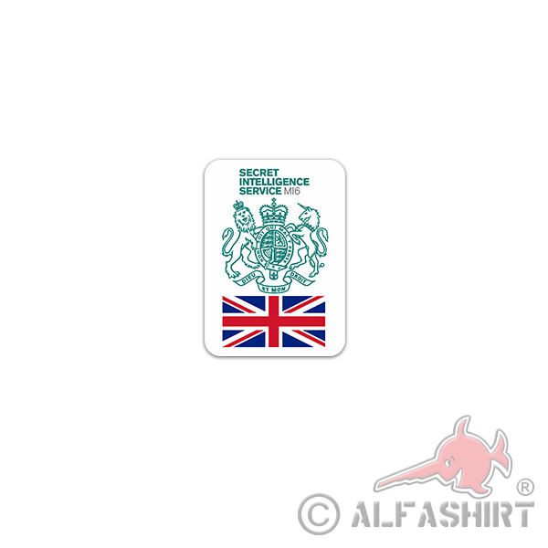Sticker MI6 Secret Intelligence Service SAS Secret Service 5x7cm A3542