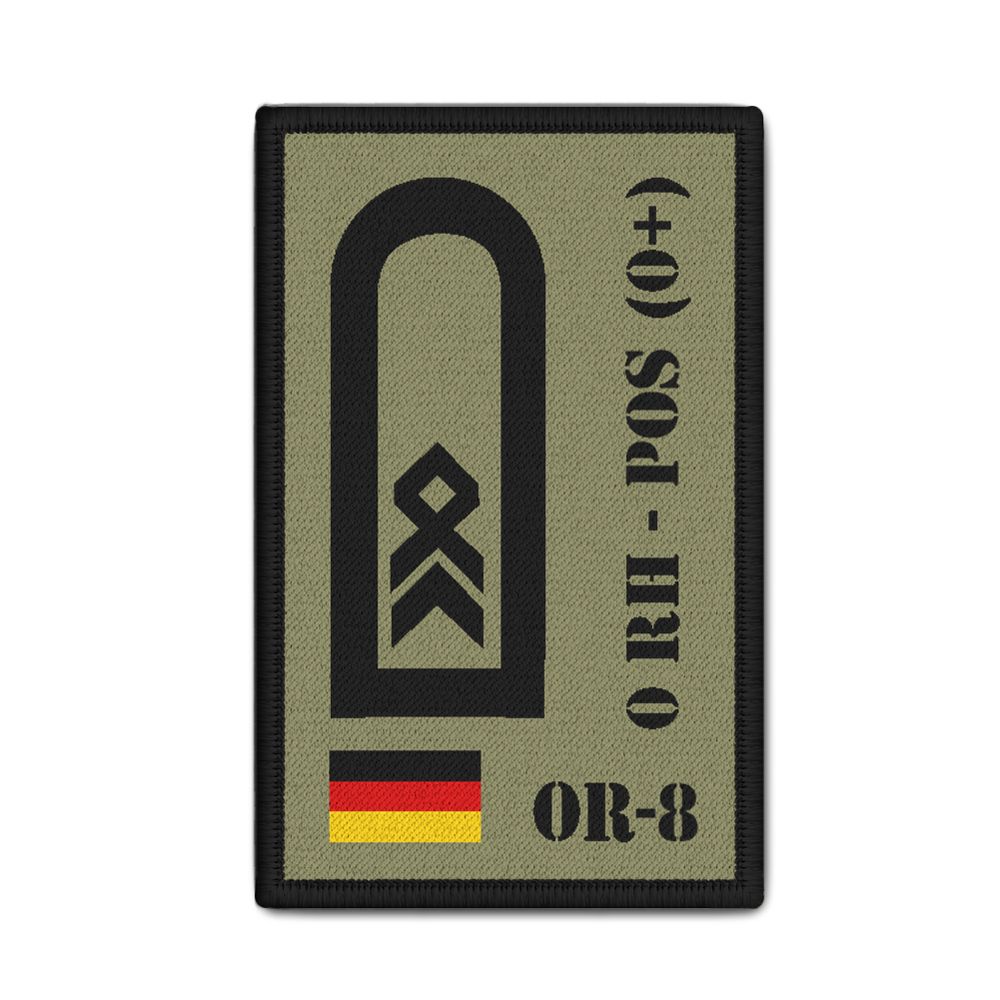 BW Blutgruppen  Stabsfeldwebel Patch Tarn Bundeswehr ISAF Militär #36166