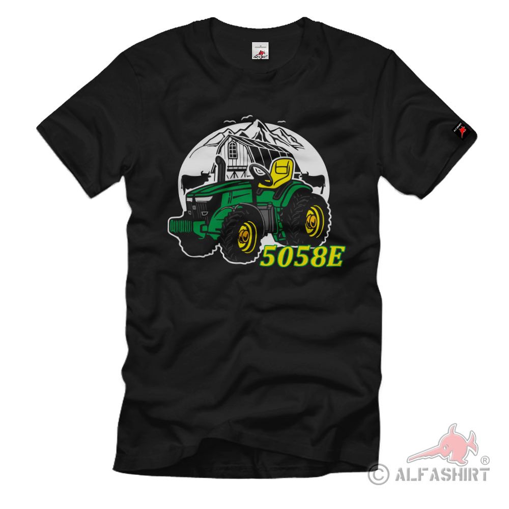 John 5058E Kompakttraktor Bauer Farmer Hirsch Bauernhof Farm T-Shirt #38988
