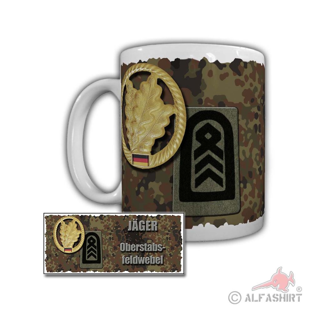 Tasse Jäger Oberstabsfeldwebel JgBrig 11 Panzergrenadierbrigade Bogen OSF #29718