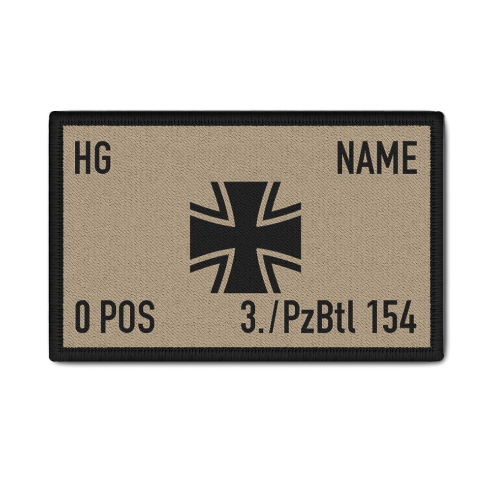 Rank Patch 9.8x6cm Bundeswehr rank name unit blood group # 35397