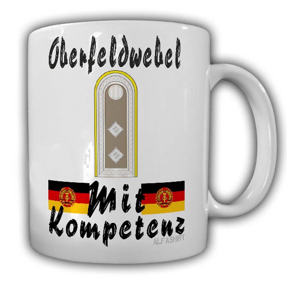 Oberfeldwebel des Nachrichten Dienst Tasse NVA Rotearemee Ostdeutschland #24219