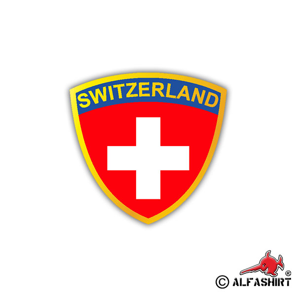 Aufkleber/Sticker Schweizer Armee Einheit Wappen Flagge Fahne 7x7cm A1217