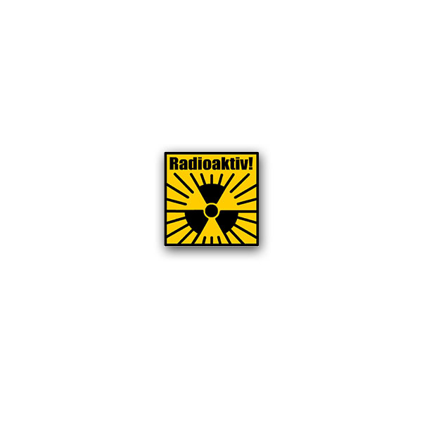 Sticker Radioactive Radiation Uranium Atomic Warning Warning Sign 7x7cm A3122