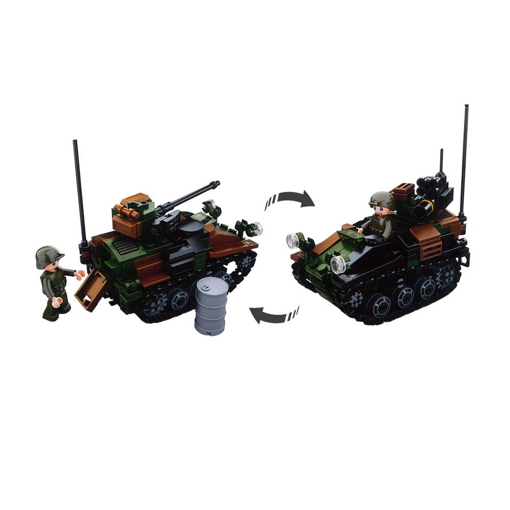 Männer Spielzeug Wiesel Panzer Bundeswehr Bausteine BW1 A1 20-mm Maschine #33456