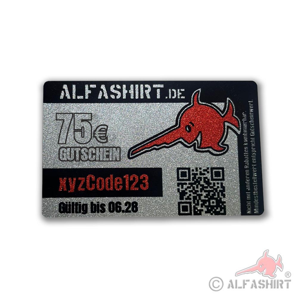 Geschenk Gutscheine verschiedene Beträge auswählbar Gutschein Alu-Karte#43445