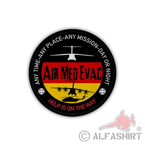 Patch AirMedEvac Luftrettung Transall A400M Ch52 help on the way Aufnäher #18183