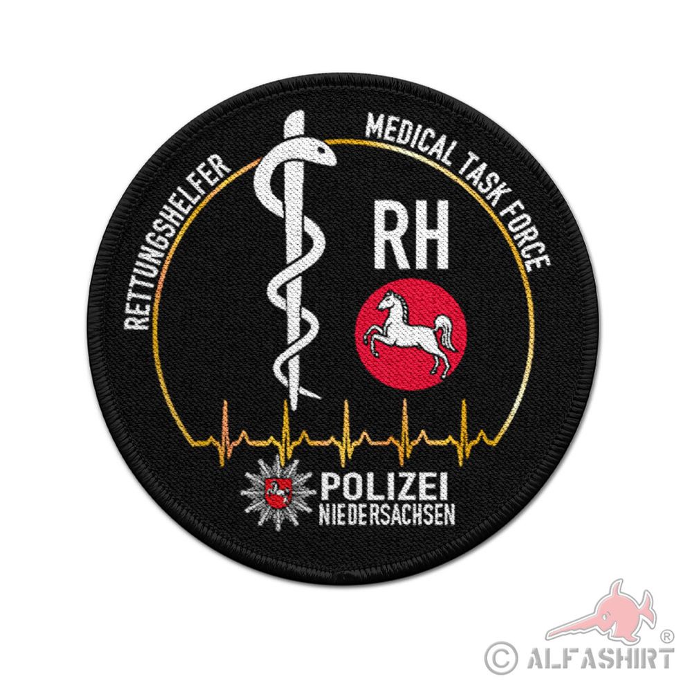 Patch 9cm RH rescue helper rescue helper police service Lower Saxony #41778
