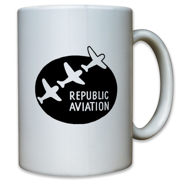 Republic Aviation Company Firma Firmenlogo Militärflugzeug Flugzeug  Tasse #9928