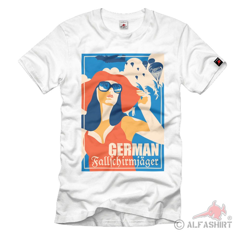 German paratrooper Bundeswehr round cap jump service summer t-shirt # 619