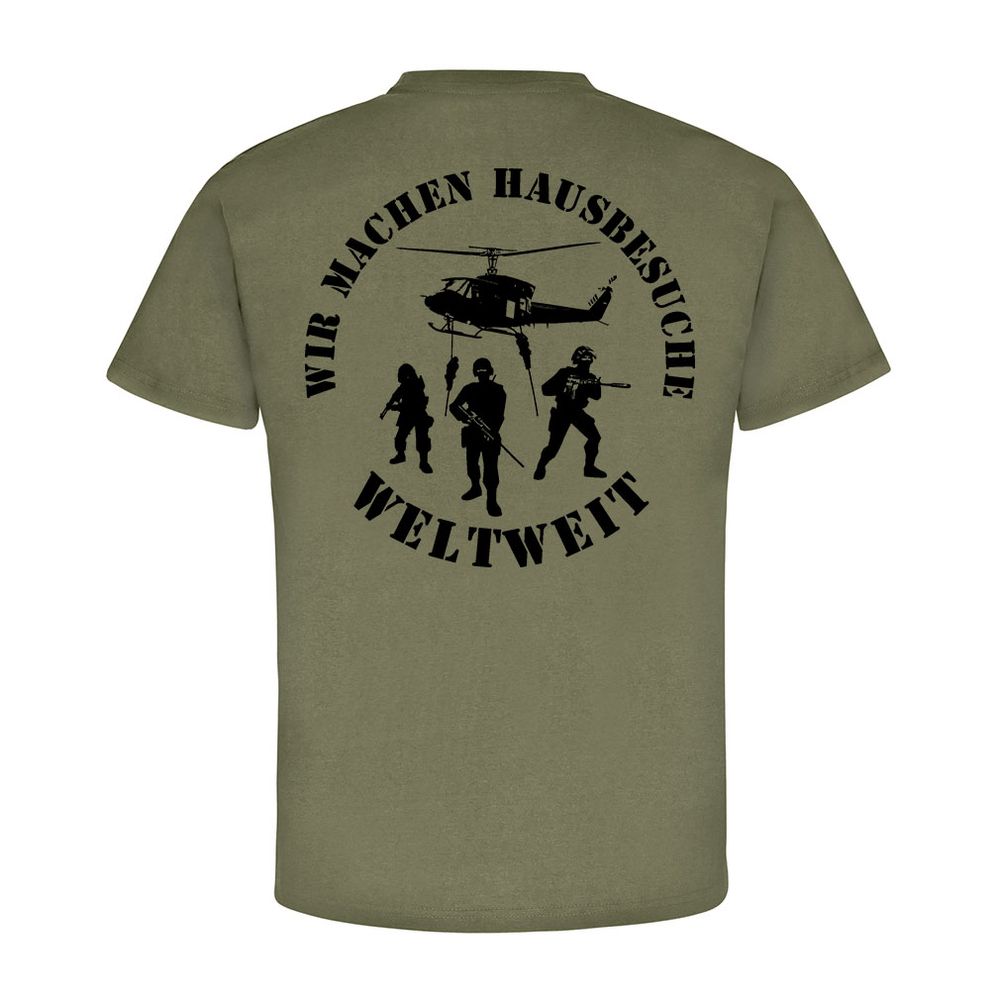 KSK " WIR MACHEN HAUSBESUCHE " Kommando Spezialkräfte Bundeswehr  T Shirt #14072