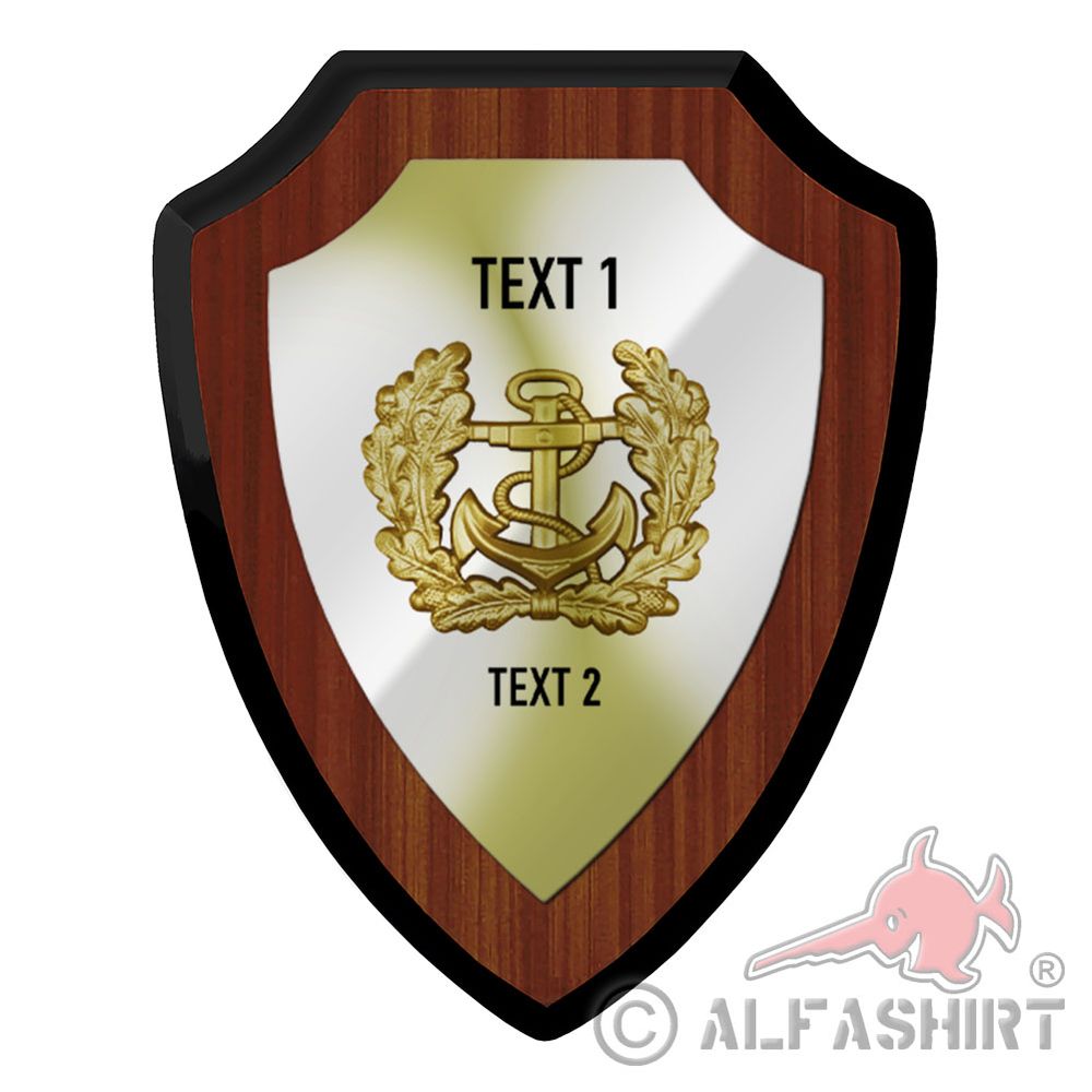 Heraldic shield customizable marine badge hat wreath gift #43462
