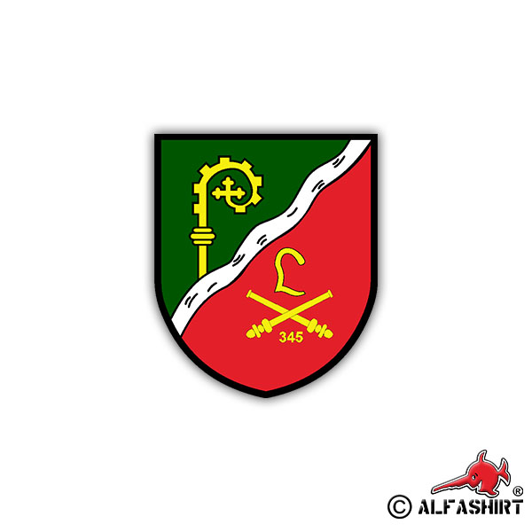Sticker PzArtBtl 345 Crest Badge Artillery 7x6cm A1117