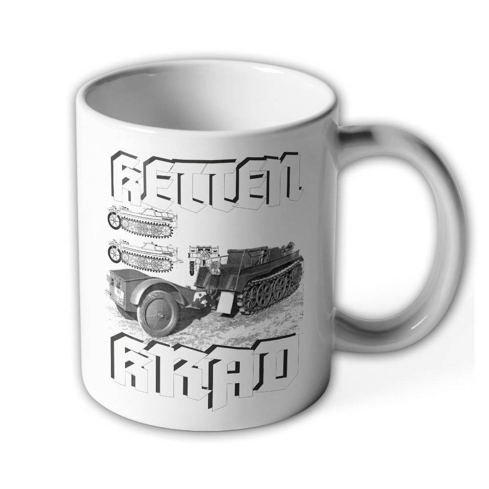 Tasse Kettenkrad SdKfz 2 mit Anhänger Becher Tasse #22007