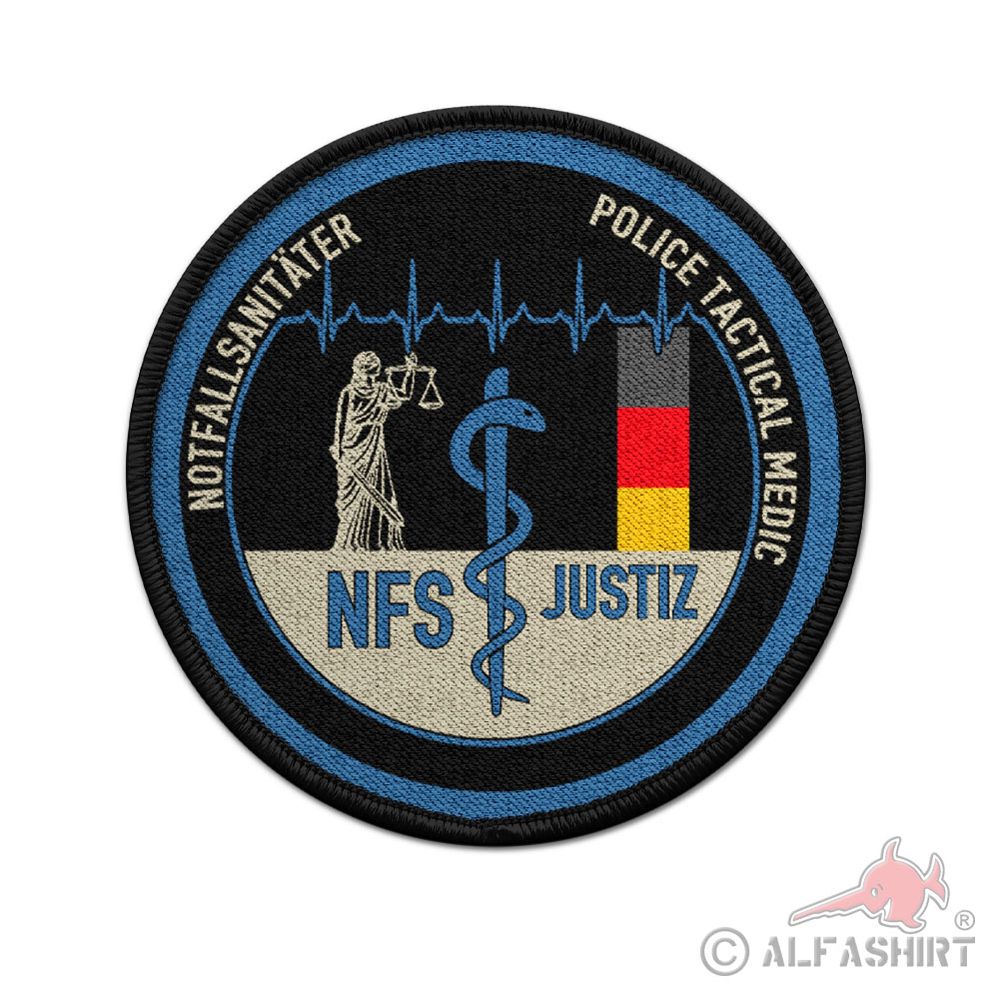 Patch Notfallsanitäter Justiz  Uniform Abzeichen NFS notSan #39357