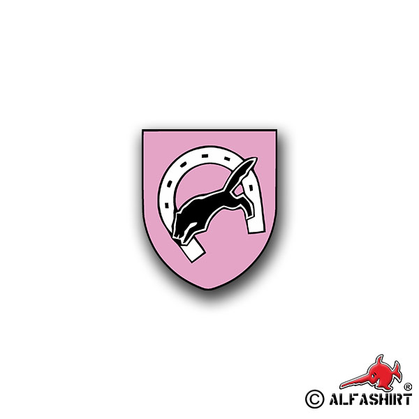 Aufkleber/Sticker PzBtl 64 Rosa Panzer Bataillon Leo Wolfhagen Wölfe 6x7cm A883