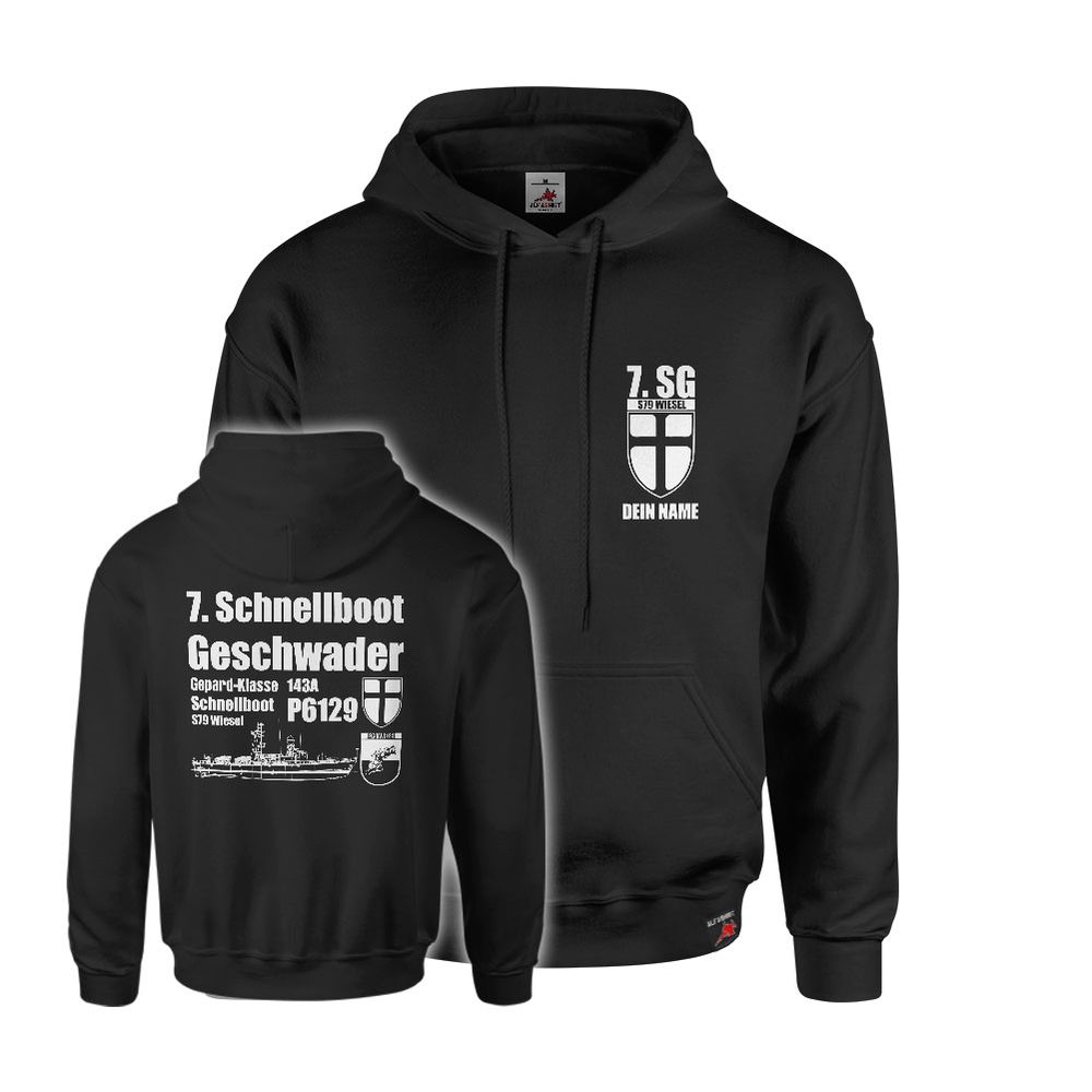 Hoodie 7. SG Schnellbootgeschwader Gepard-Klasse S79 Wiesel #47595