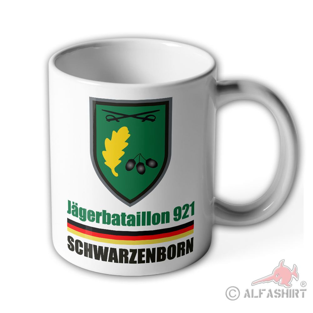 Tasse JgBtl 921 Schwarzenborn Jägerbataillon Bundeswehr Abzeichen Wappen # 36330