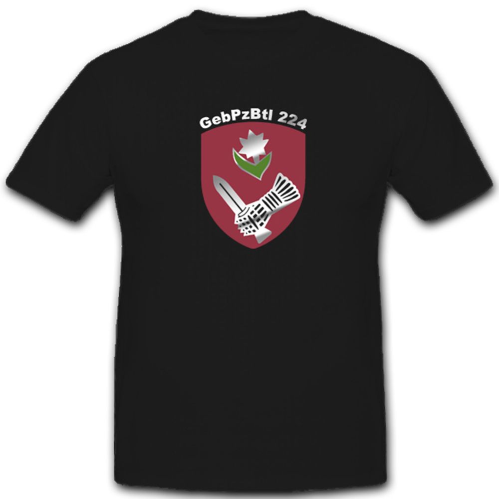 GebPzBtl 224 Gebirgspanzerbataillon Bundeswehr Bw Wappen Abzeichen T Shirt #4888