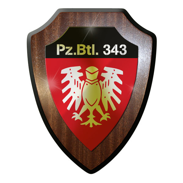Wappenschild / Wandschild / Wappen - Panzerbataillon 343 Panzer Emblem #8804