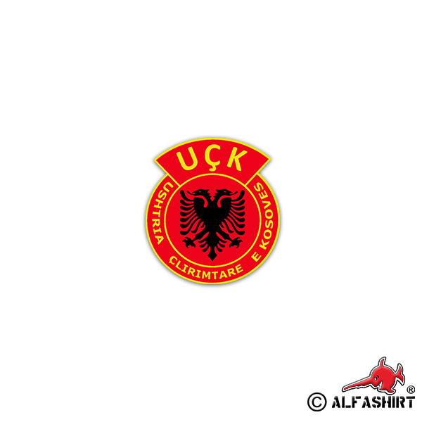 Aufkleber/Sticker UCK Befreiungsarmee des Kosovo Ushtria Albanisch 6x7cm #A2341