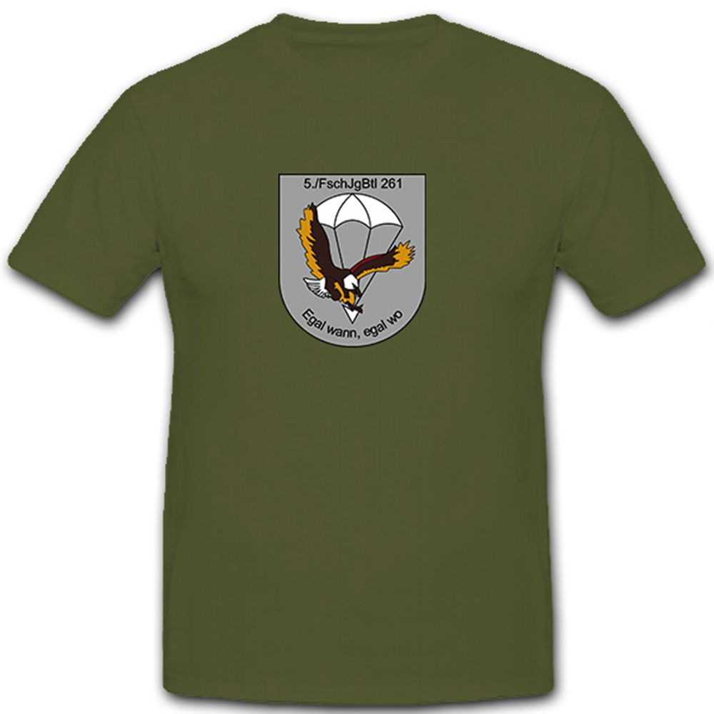 5FschJgBtl261 - Bundeswehr Wappen Militär Fallschirmjäger - T Shirt #8962