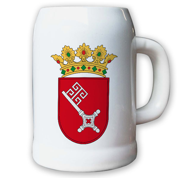 Krug / Bierkrug 0,5l - Bremen Bundesland BRD Deutschland Wappen Fahne #9415