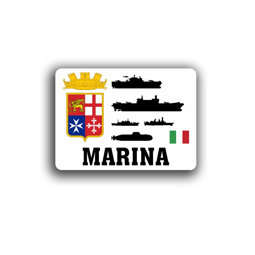Marina Italien Aufkleber Sticker Italienische Marine Wappen Emblem 10x7cm A4159