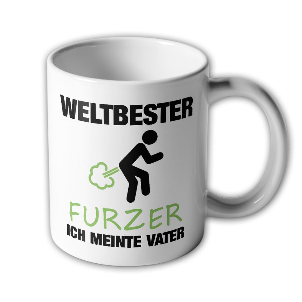 Tasse Vatertag Weltbester Furzer ich meinte Vater Papa  Wolke#46430