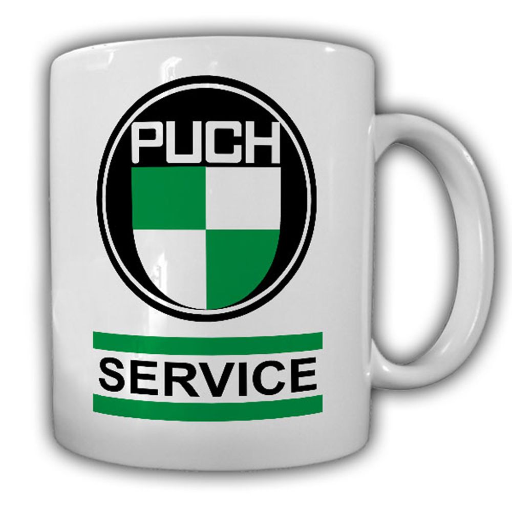 Puch SERVICE Wappen Puch-Werke Oldtimer Emblem Fan Österreich - Tasse #13449