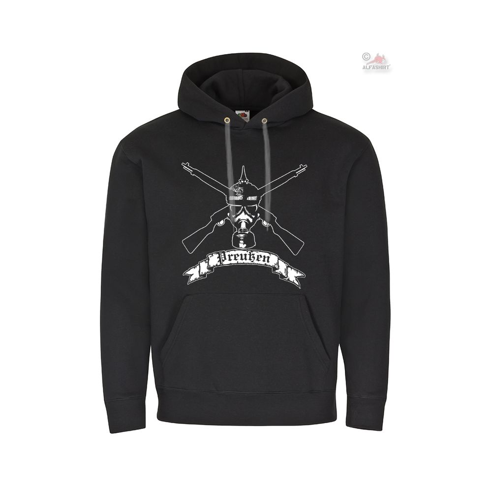 Hoodie Preußen Westfront 1 WK Pickelhaube 98k #36340