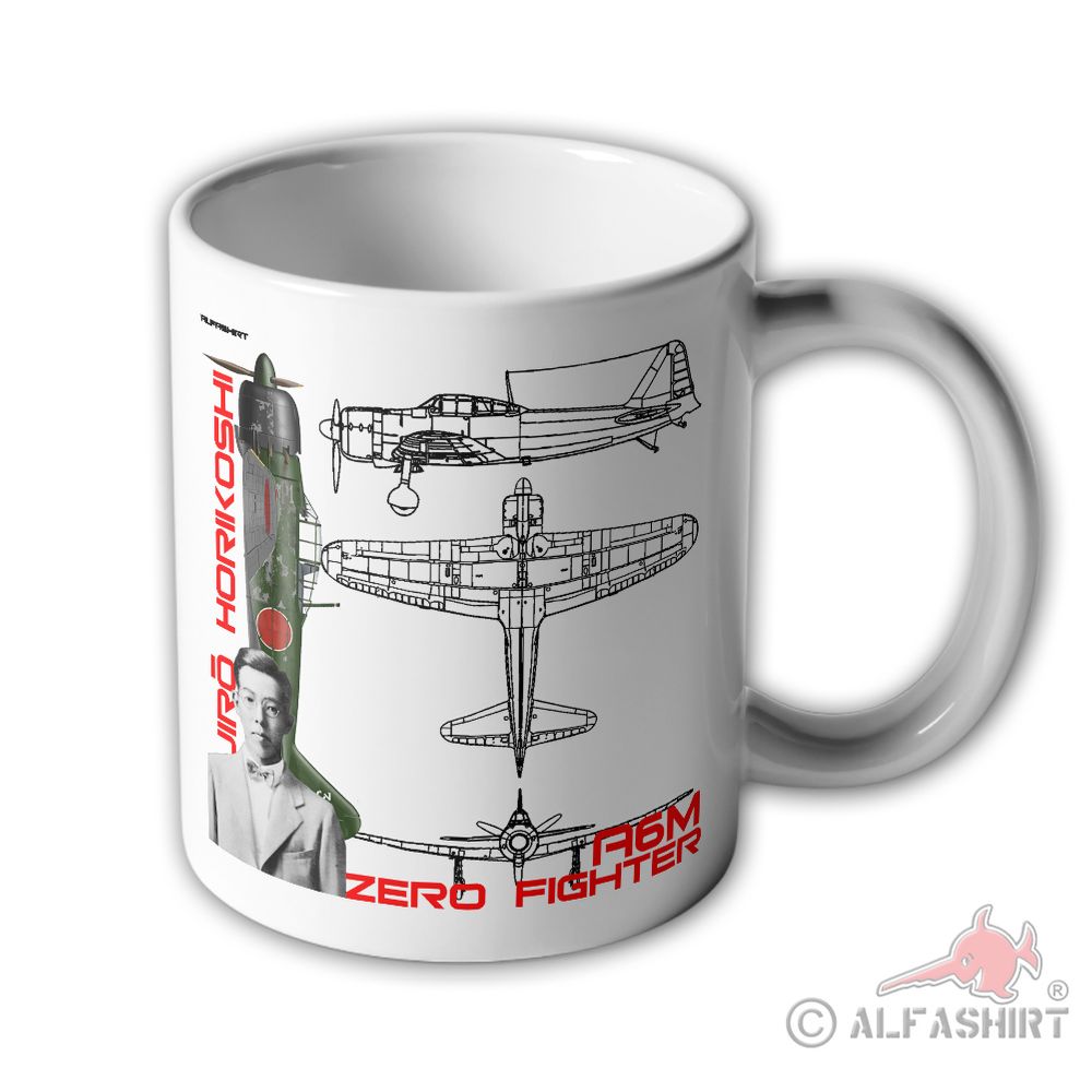 Zero Fighter Tasse Jirō Horikoshi A6M Japan Jagdflugzeug Zerosen WK2 CUP #34938