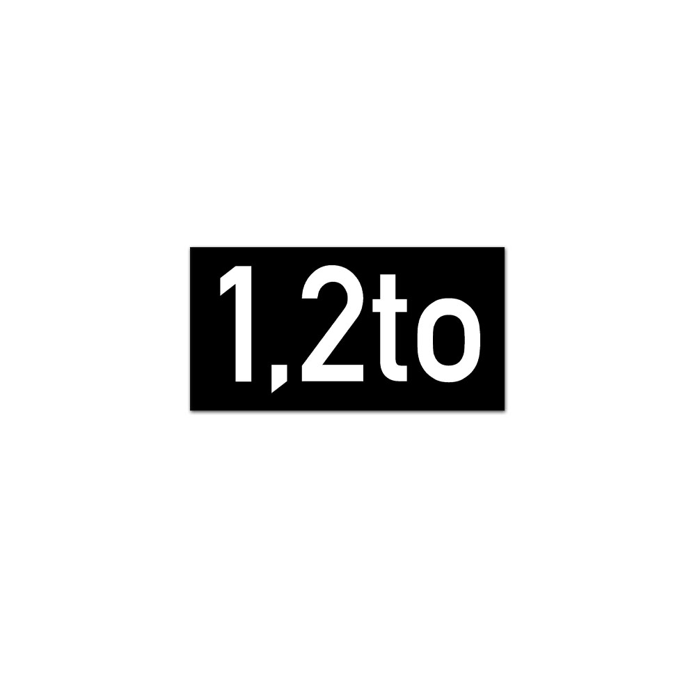 Trailer weight 1.2 tons Decal marking 4.8cm x 2.5cm A6085