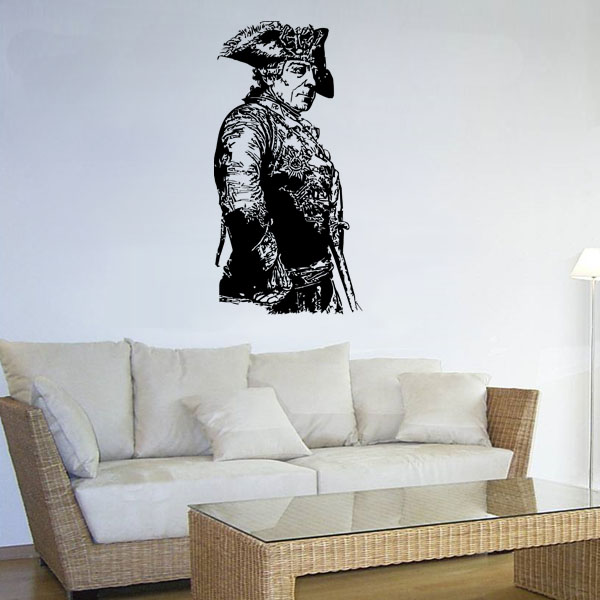 Wall sticker Friedrich the Great Alter Fritz Prussia sticker 45x90cm # A5674